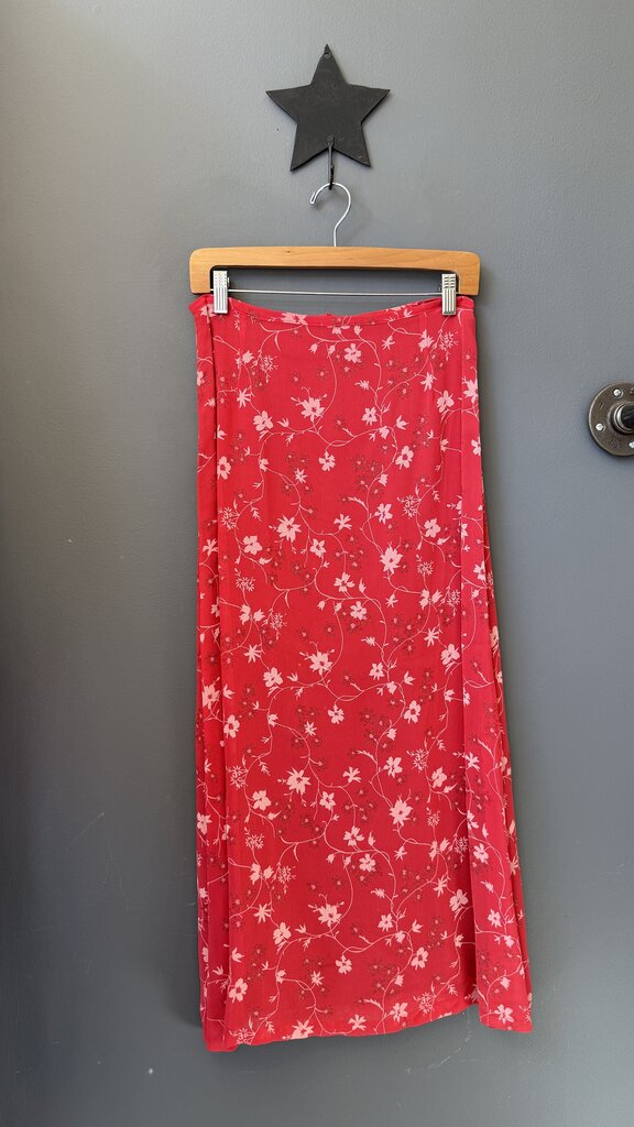 Floral Midi Slip Skirt