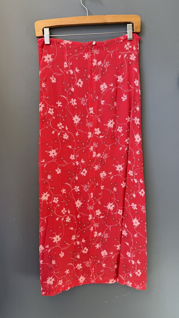Floral Midi Slip Skirt