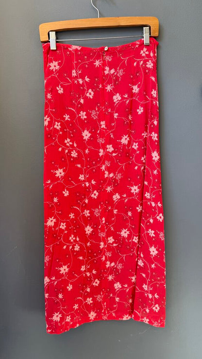 Floral Midi Slip Skirt