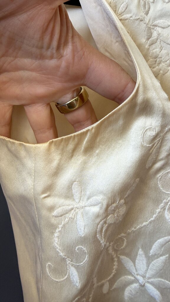 Embroidered Silk Sleeveless Top