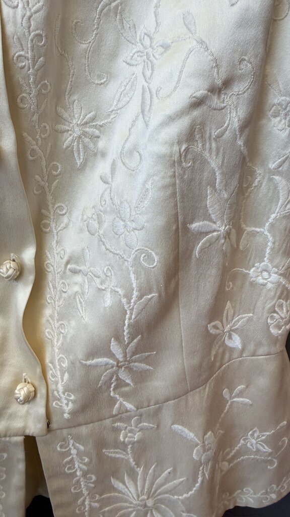 Embroidered Silk Sleeveless Top