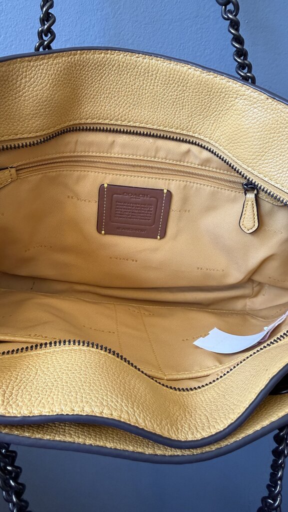 Chain Strap Leather Satchel