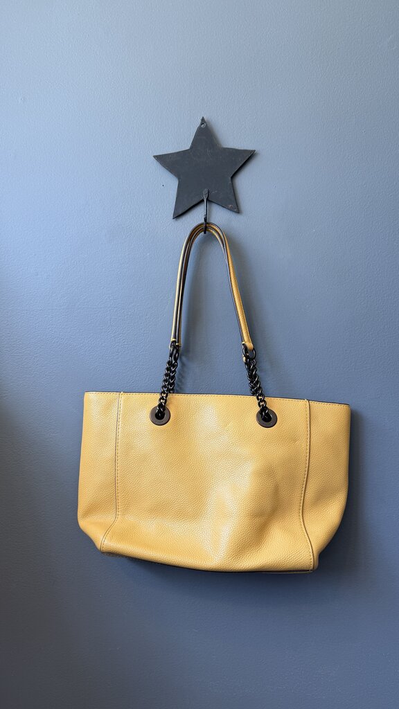 Chain Strap Leather Satchel