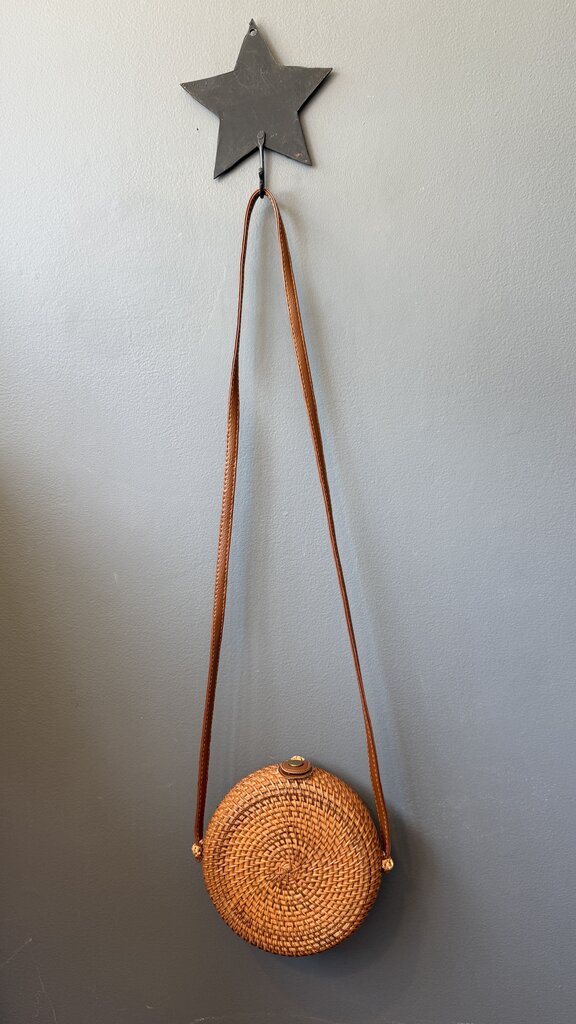 Round Basket Crossbody Bag
