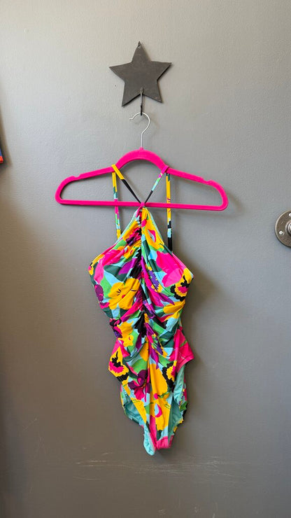 Ruched Floral Swimsuit