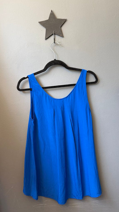 Silk Pleat Back Tank
