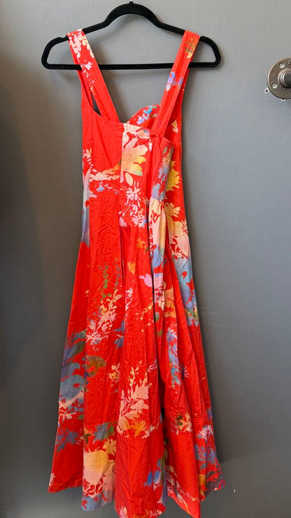 Cross Back Flare Midi Dress