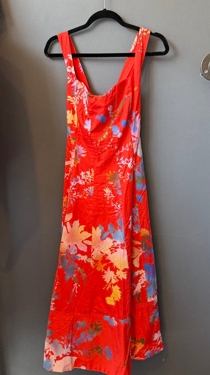 Cross Back Flare Midi Dress