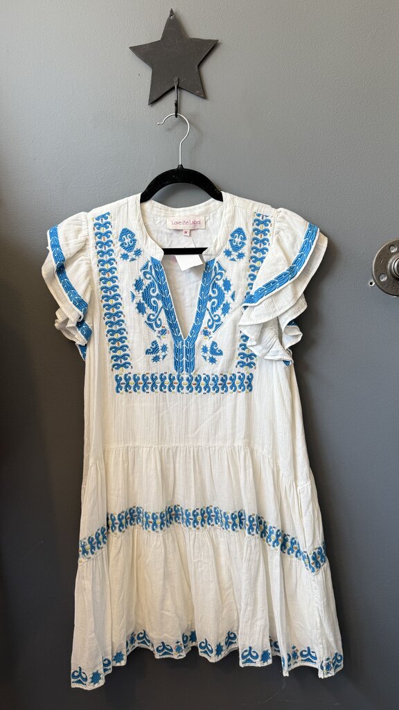 Embroidered Tiered Dress