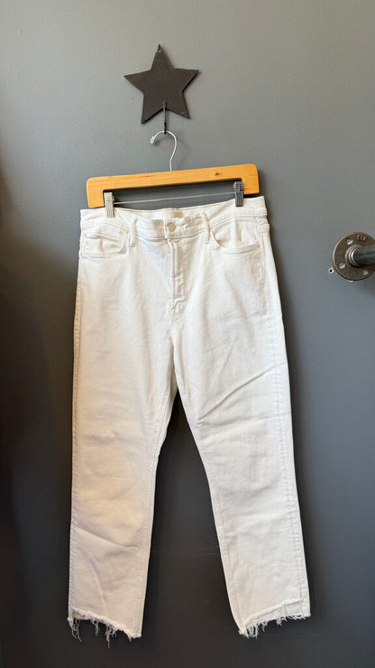 Mid Rise Dazzler Ankle Step Fray Jeans