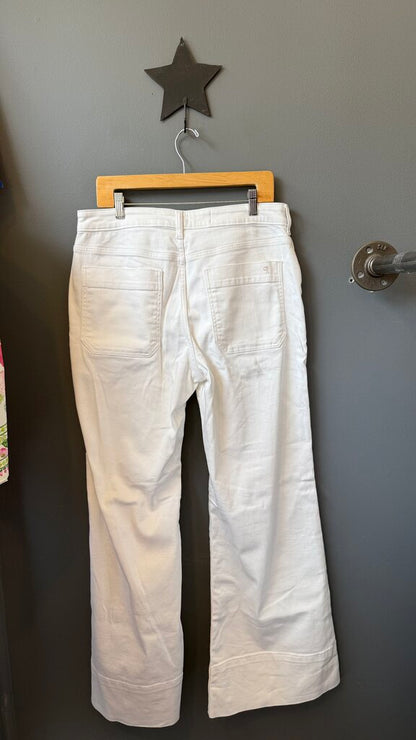 Wide Leg Cuff Jeans