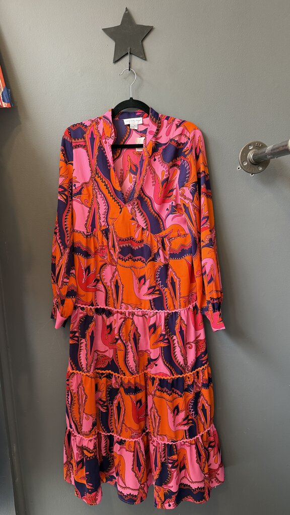 Tiered Longsleeve Maxi Dress