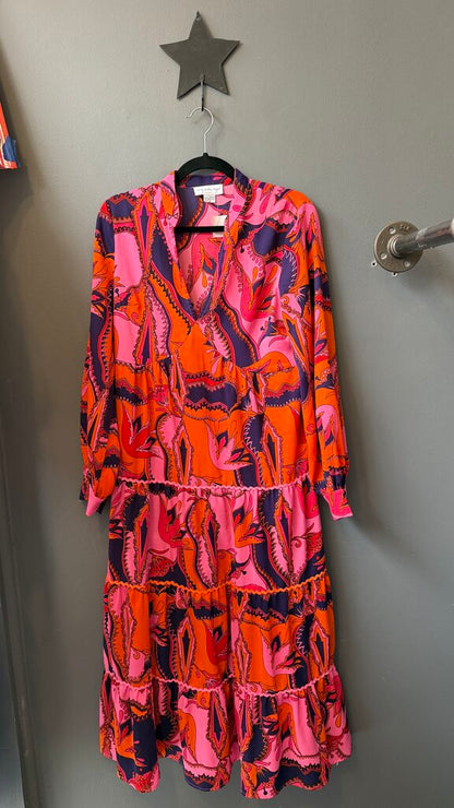 Tiered Longsleeve Maxi Dress