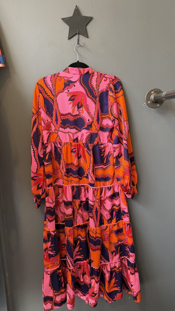 Tiered Longsleeve Maxi Dress