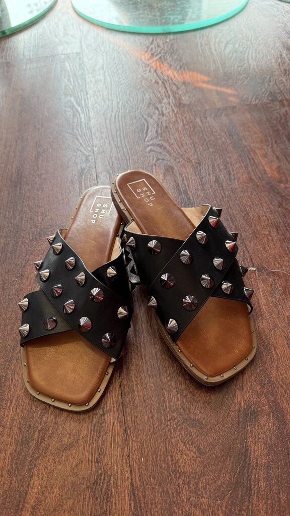 Studded Flat Sandals