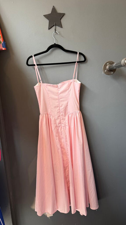 Bustier Fit Flare Midi Dress