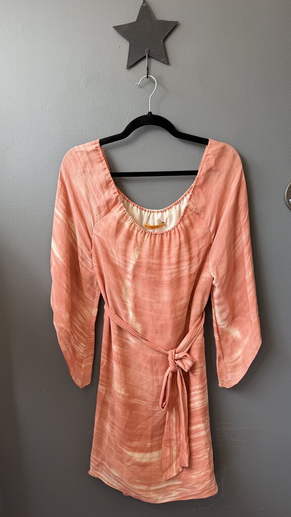 Silk Off the Shoulder Shift Dress