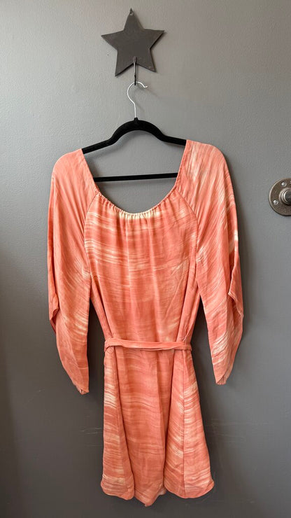 Silk Off the Shoulder Shift Dress