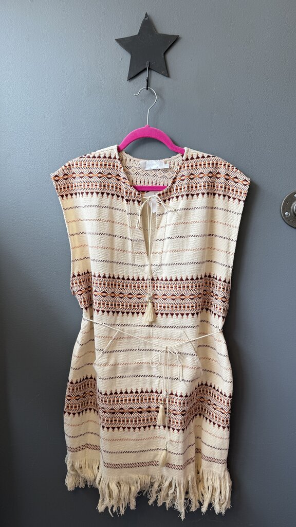 Woven Kangaroo Pocket Caftan