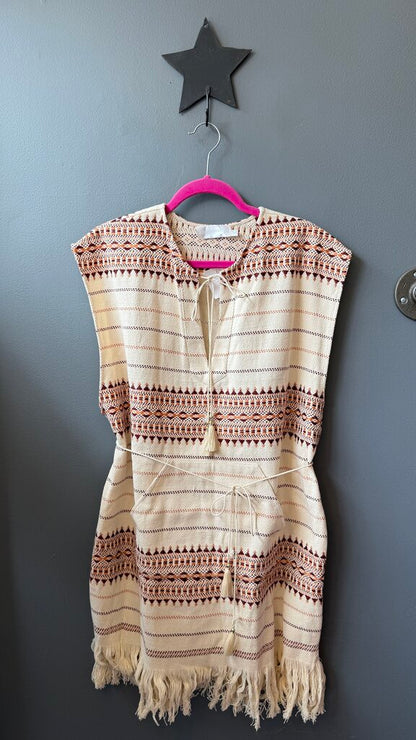 Woven Kangaroo Pocket Caftan
