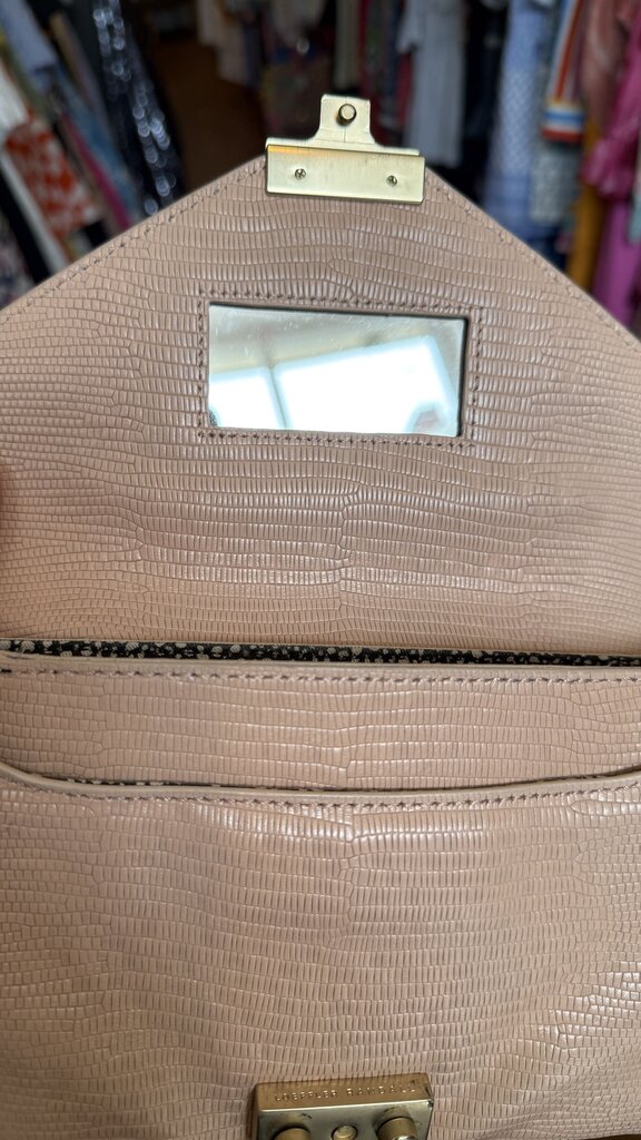 Embossed Click Clasp Crossbody Bag