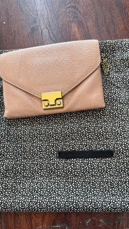 Embossed Click Clasp Crossbody Bag