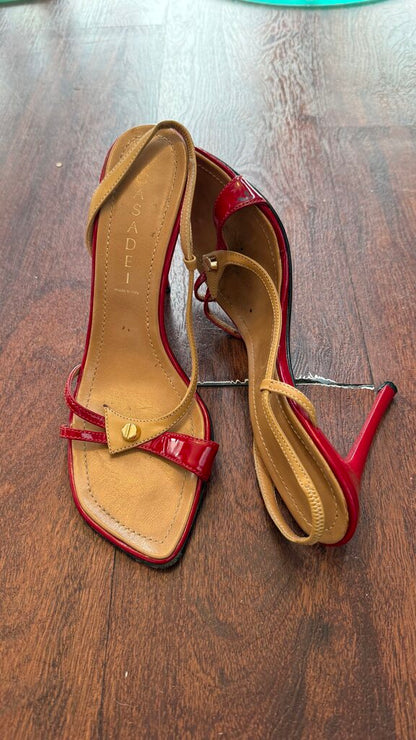 Patent Strappy Slingback Heels