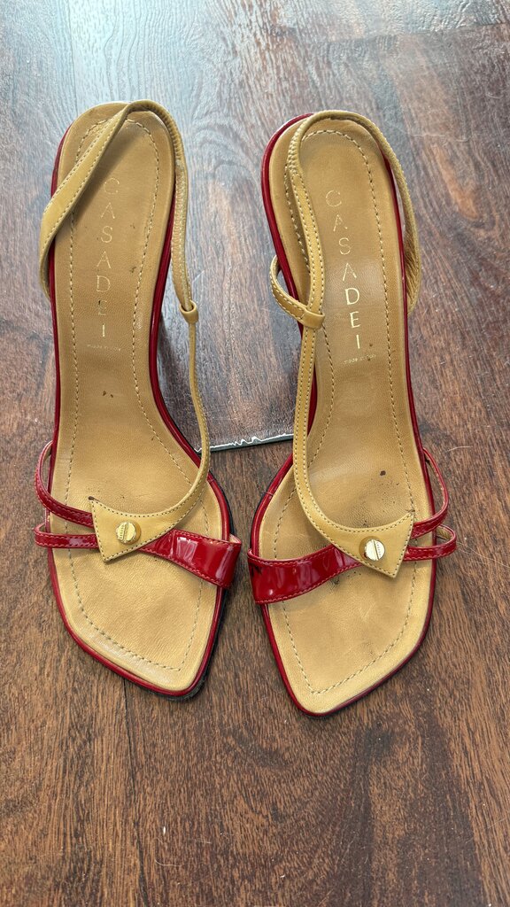 Patent Strappy Slingback Heels