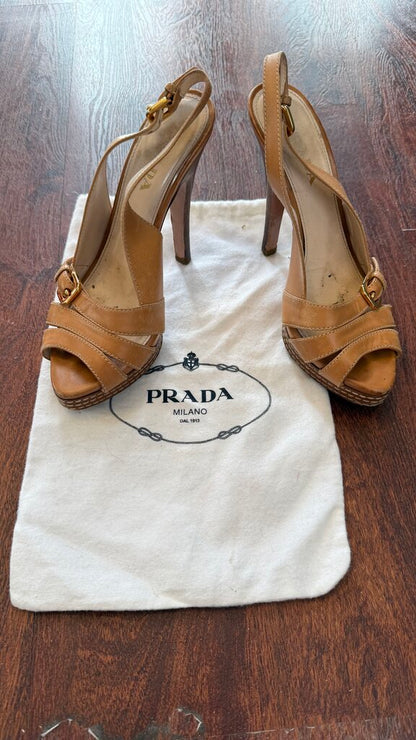 Stacked Heel Sandals