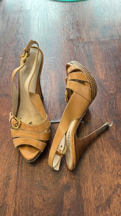 Stacked Heel Sandals