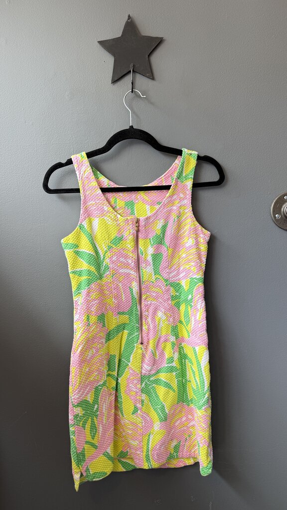 Pique Flamingo Shift Dress
