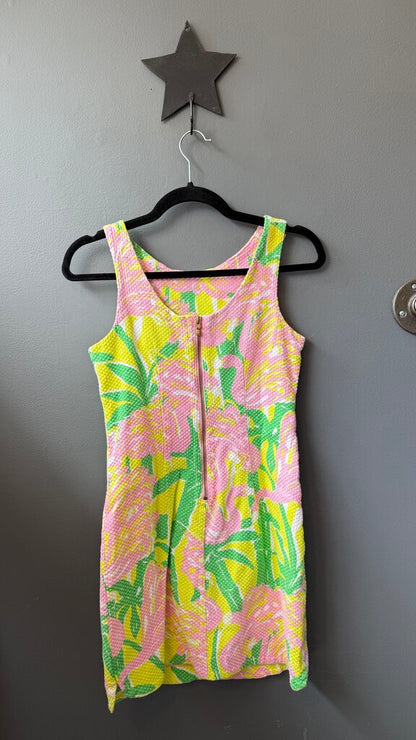Pique Flamingo Shift Dress