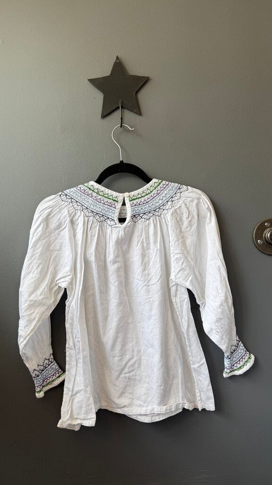 Smocked Neckline Blouse