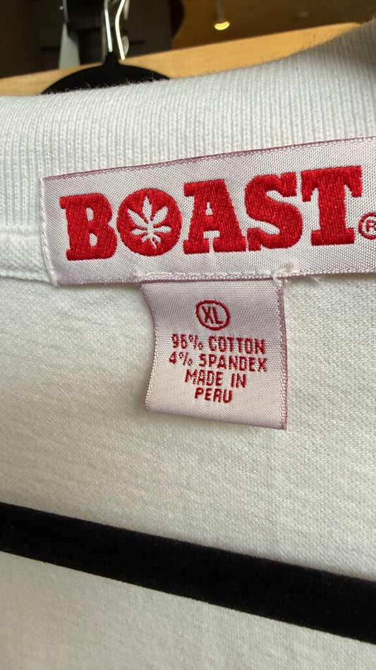 Red Navy Trim Logo Polo