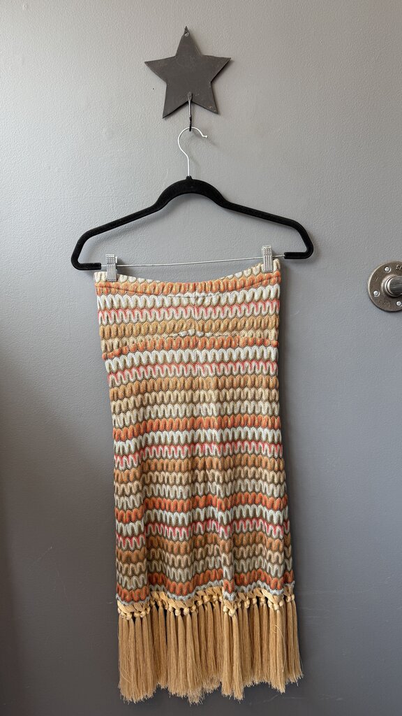 Fringe Hem Strapless Halter Dress