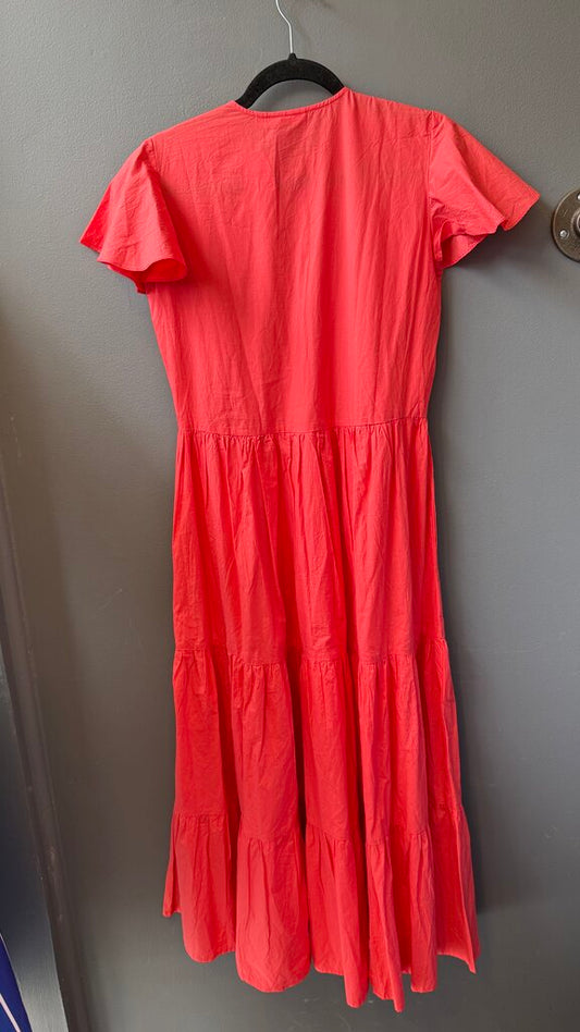 Printed Dove Halter Maxi Gown Dress