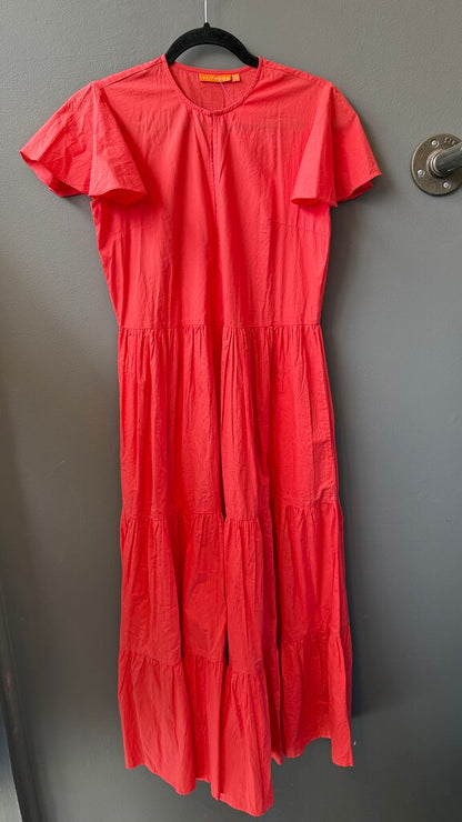 Printed Dove Halter Maxi Gown Dress