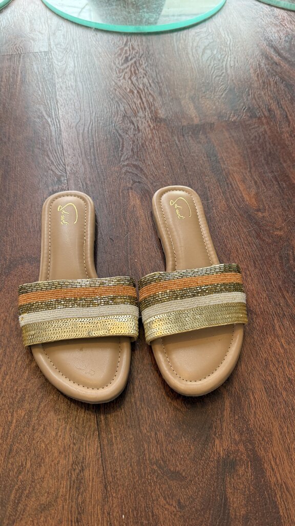 Beaded Slide Sandals