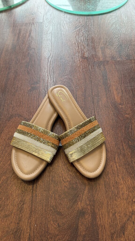 Beaded Slide Sandals