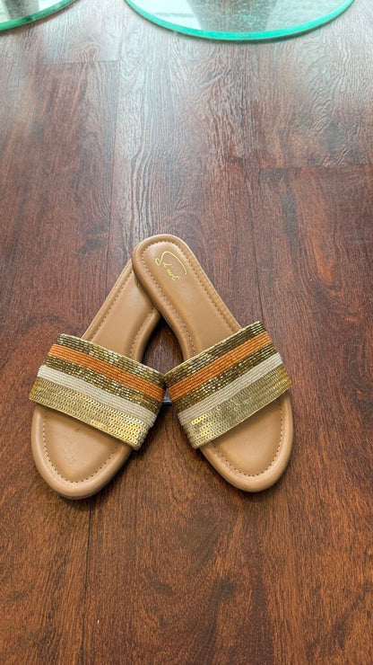 Beaded Slide Sandals