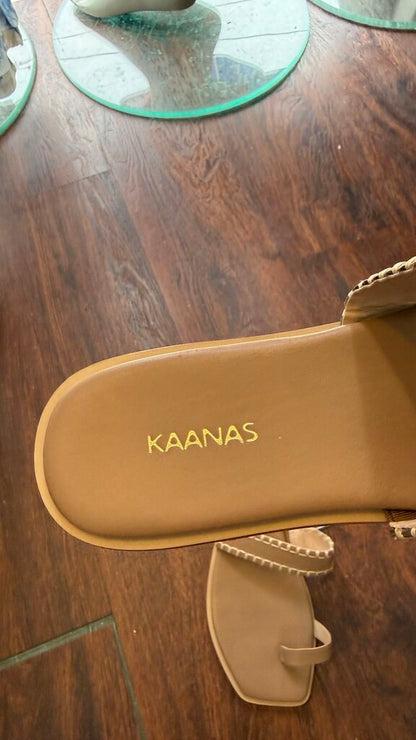 Whipstitch Toe Slide Sandals