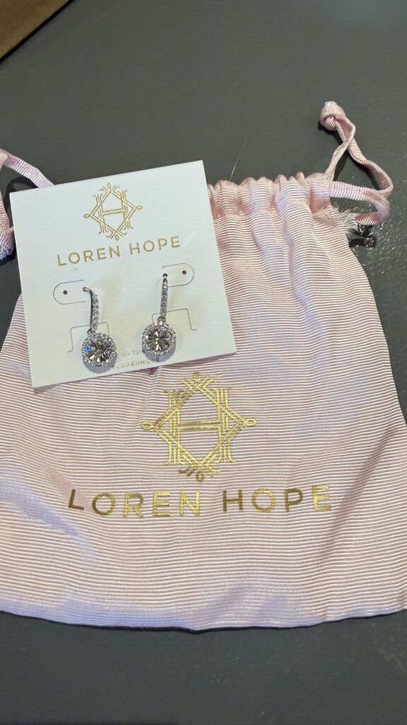 LorenHope Crystal Halo Drop Earrings