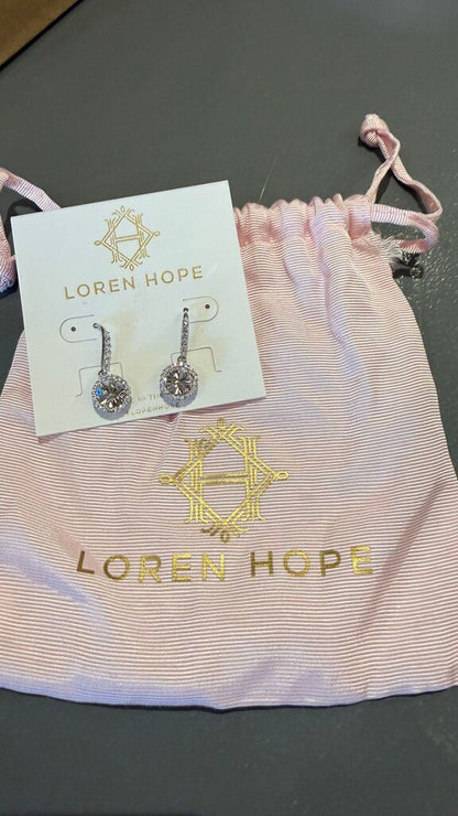 LorenHope Crystal Halo Drop Earrings