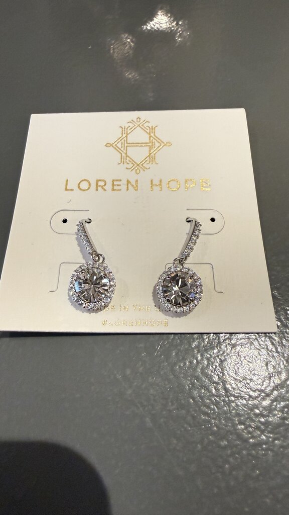 LorenHope Crystal Halo Drop Earrings