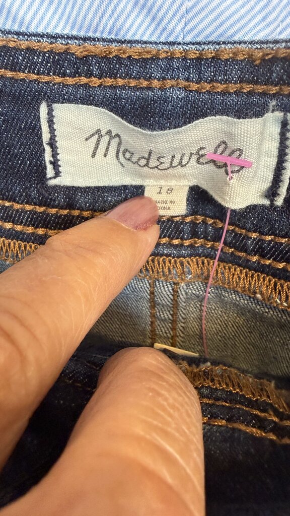 Button Front Denim Skirt
