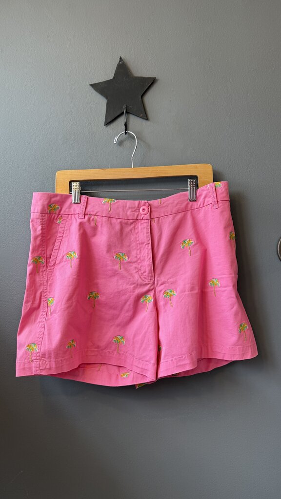 Palm Tree Embroidered Shorts