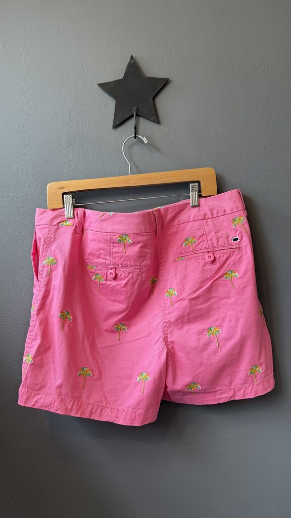 Palm Tree Embroidered Shorts