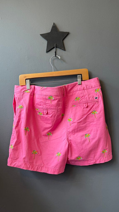 Palm Tree Embroidered Shorts