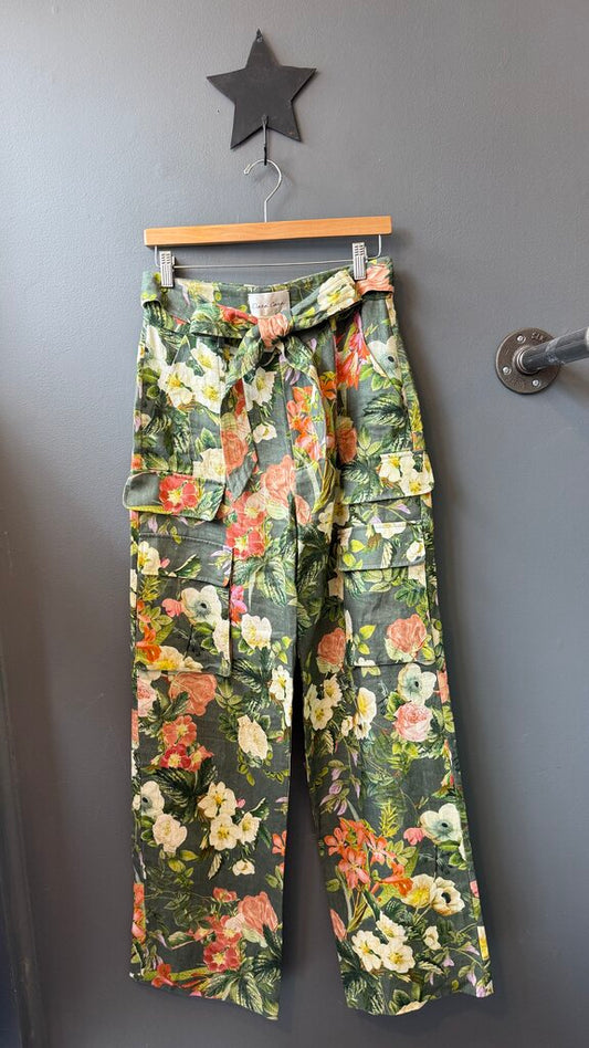 Floral Cargo Ginny Pants
