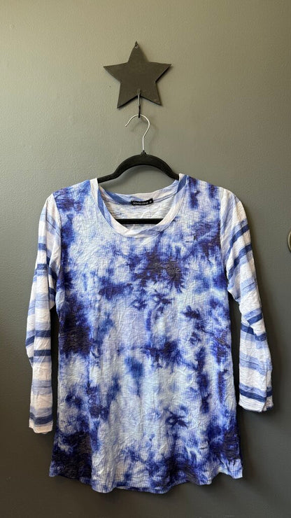 Tie Dye Stripe 3/4 Sleeve TShirt